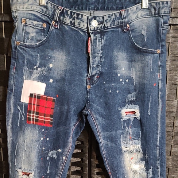 Dsquared2 Denim Jeans Patches - size 54 nwt Classic Kenny Jean